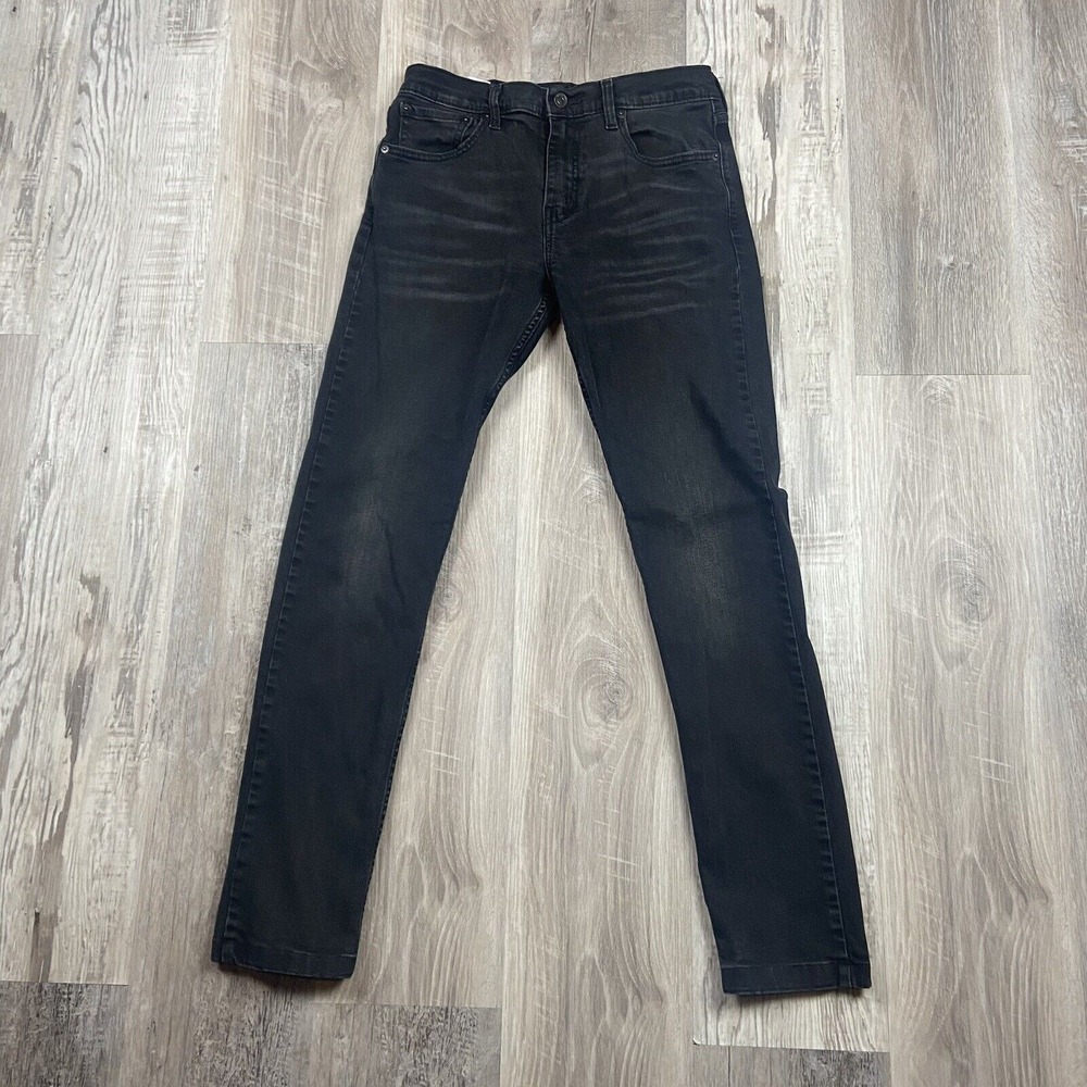 Levis 512 Jeans Mens 29X30* Black Denim Slim‎ Leg Stretch Flex Cotton